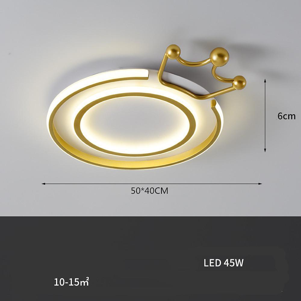Circle Crown LED Flush Mount Ceiling Light - Modern Geometric Metal