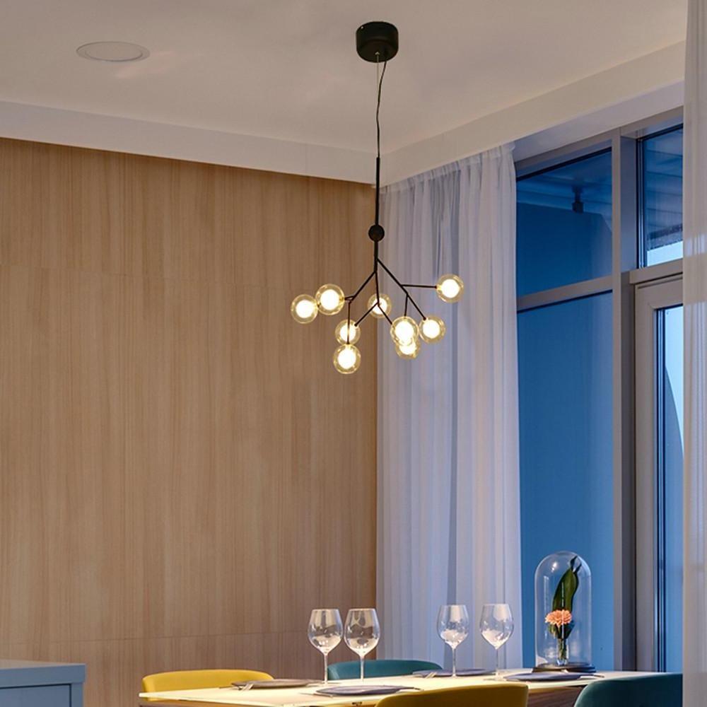 Modern Sputnik Chandelier 9-Light Metal Cluster Pendant Ceiling Light