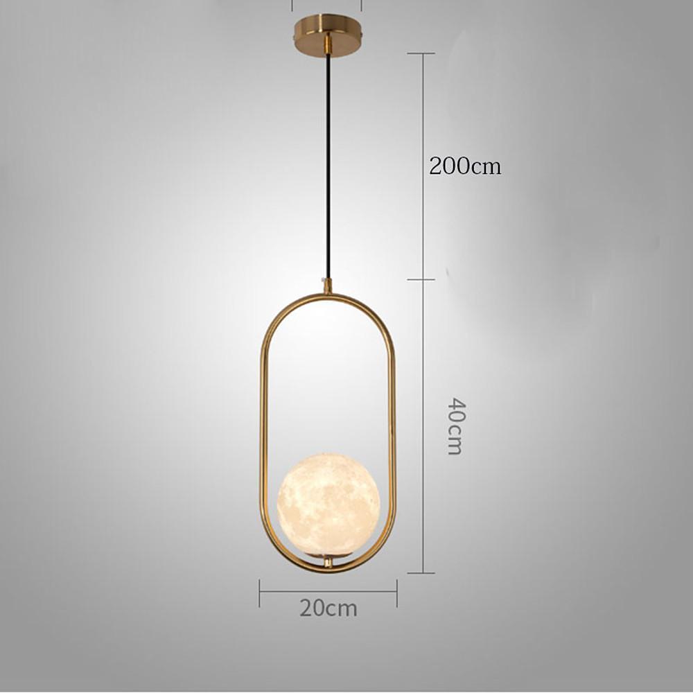 Modern Oval Pendant Light with Acrylic Shade - LED 5W