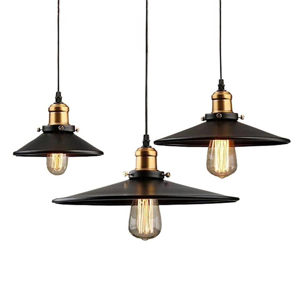 Industrial Cone Pendant Light - Adjustable Metal Downlight