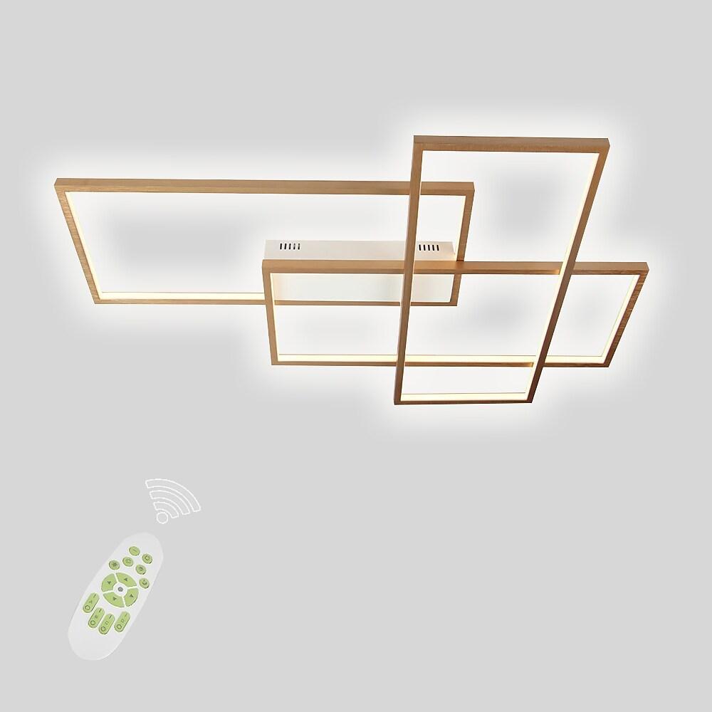 Geometric Overlapping Rectangle Aluminum LED Flush Mount Ceiling Light