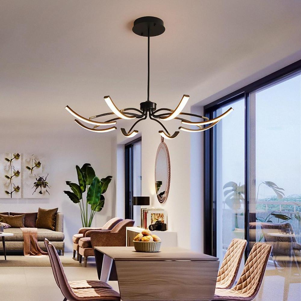 Flower Petal Dimmable LED Chandelier Modern Aluminum Pendant Light