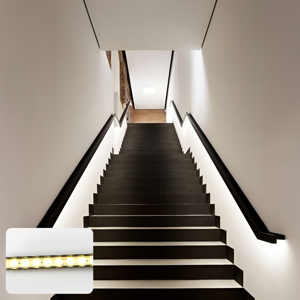 Waterproof LED Strip Step Stair Lighting Outdoor Deck Guardrail
