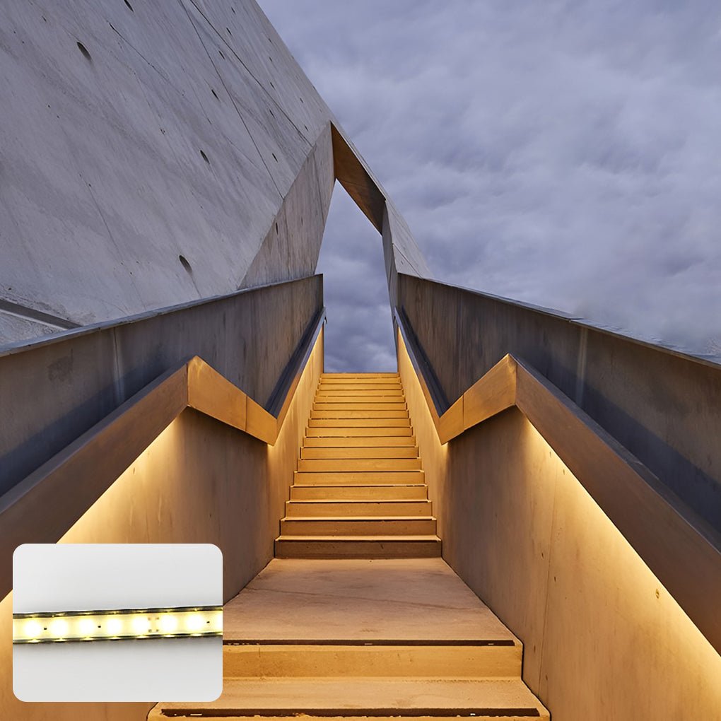 Waterproof LED Strip Step Stair Lighting Outdoor Deck Guardrail