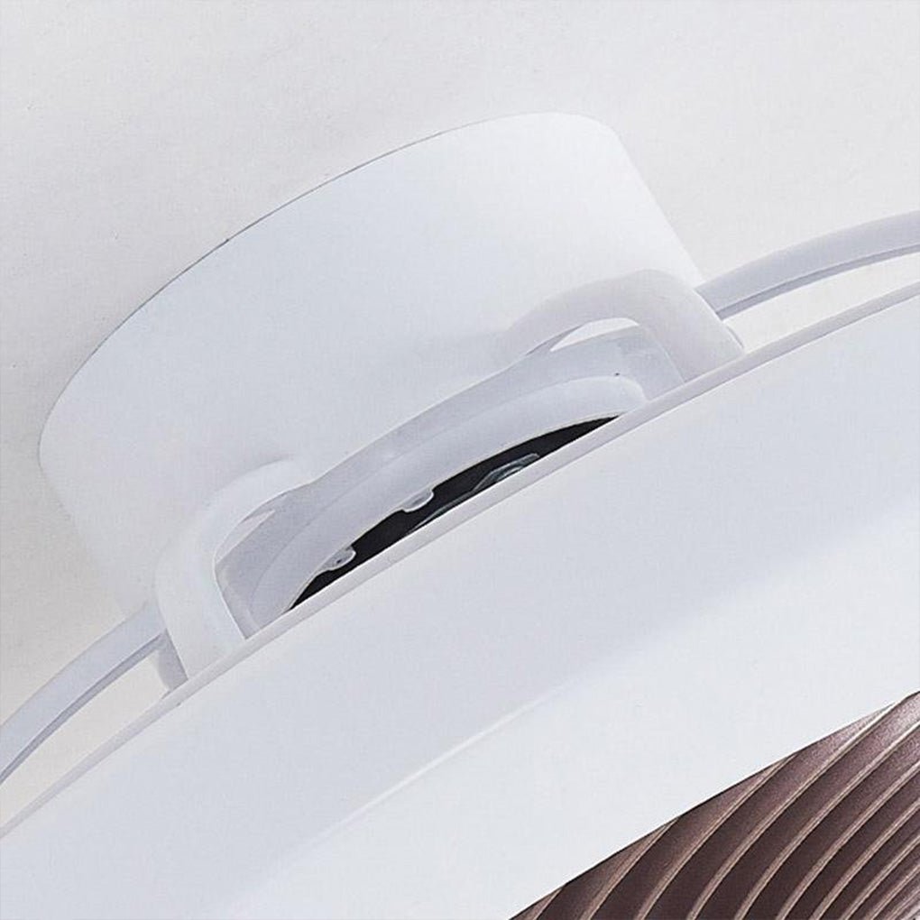 Bladeless Flush Mount Ceiling Fan with LED Light & Remote Control