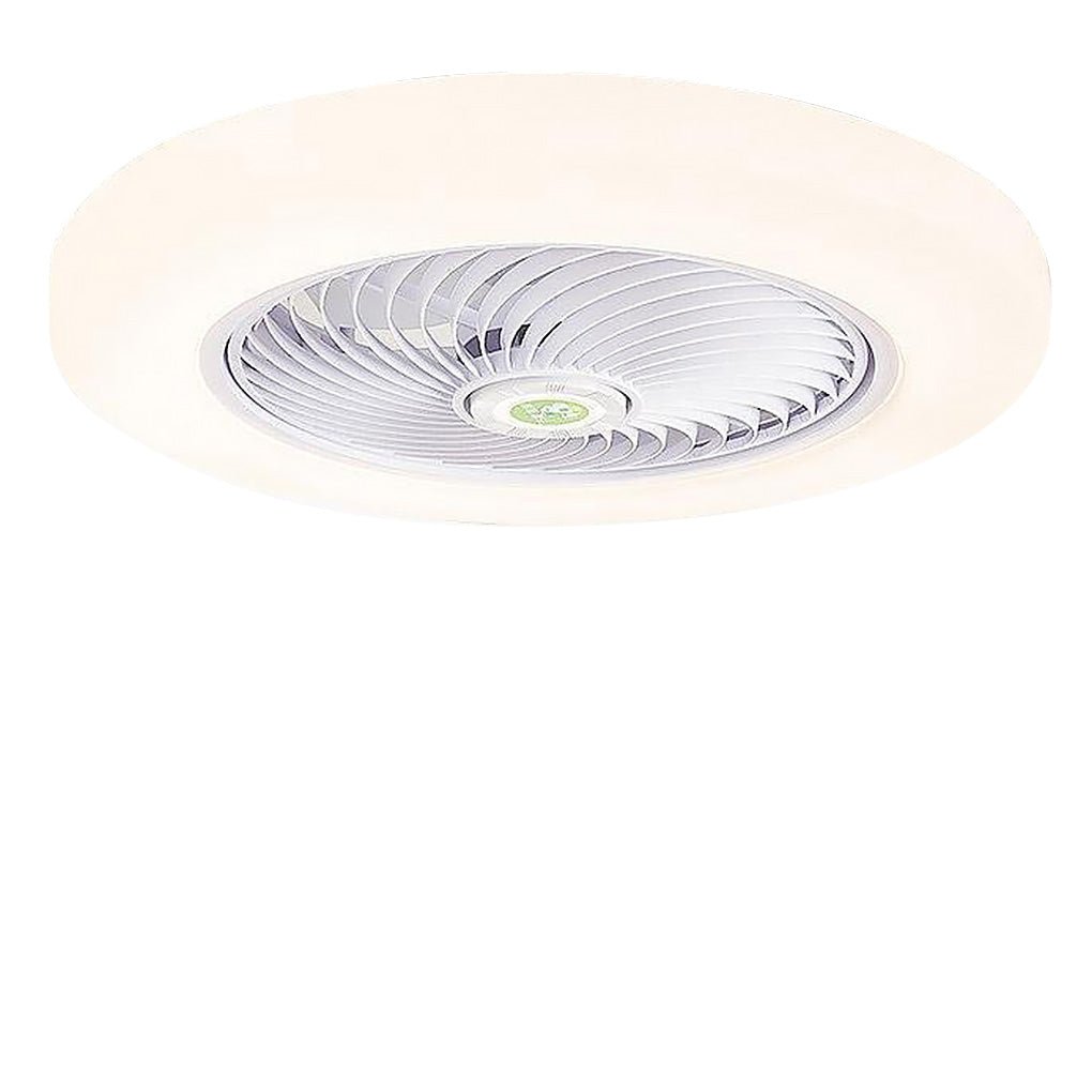 Bladeless Flush Mount Ceiling Fan with LED Light & Remote Control