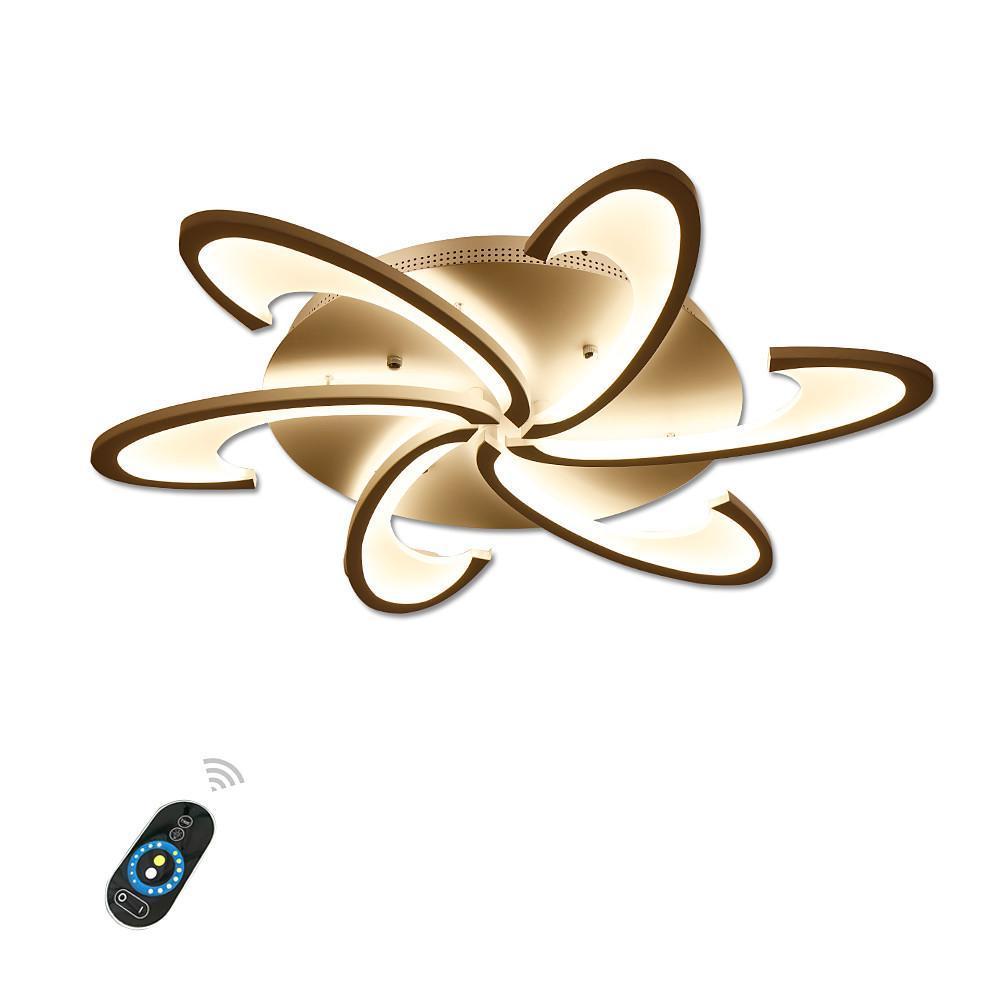 Modern Geometric Wave Flush Mount Ceiling Light with LED 28 Inch