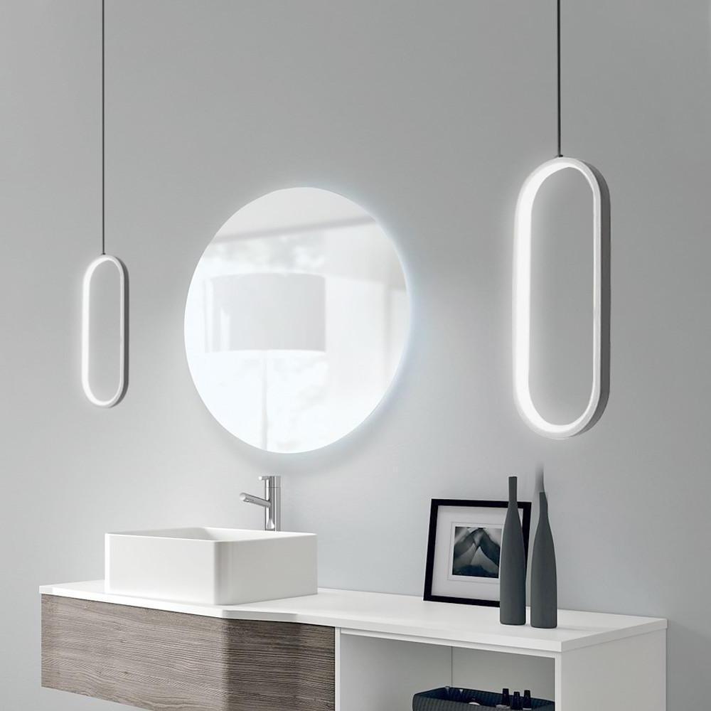 Rounded Rectangle LED Pendant Light Modern Aluminum Ceiling Fixture