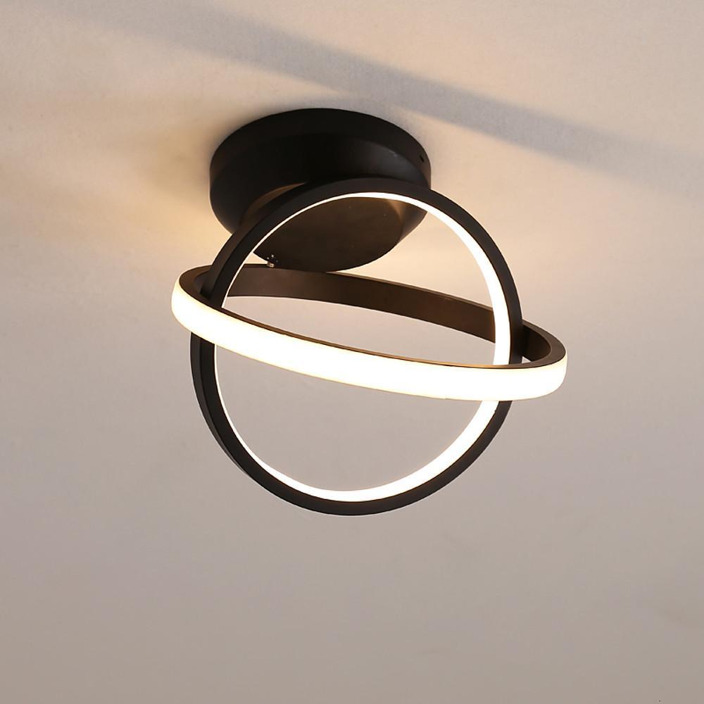 Modern LED Flush Mount Ceiling Light with Interlaced Rings