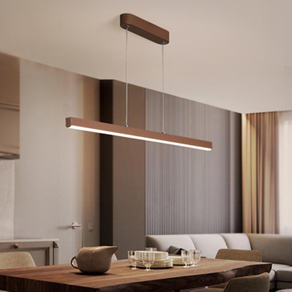 Modern Linear Chandelier Aluminum Acrylic Dining Room Pendant