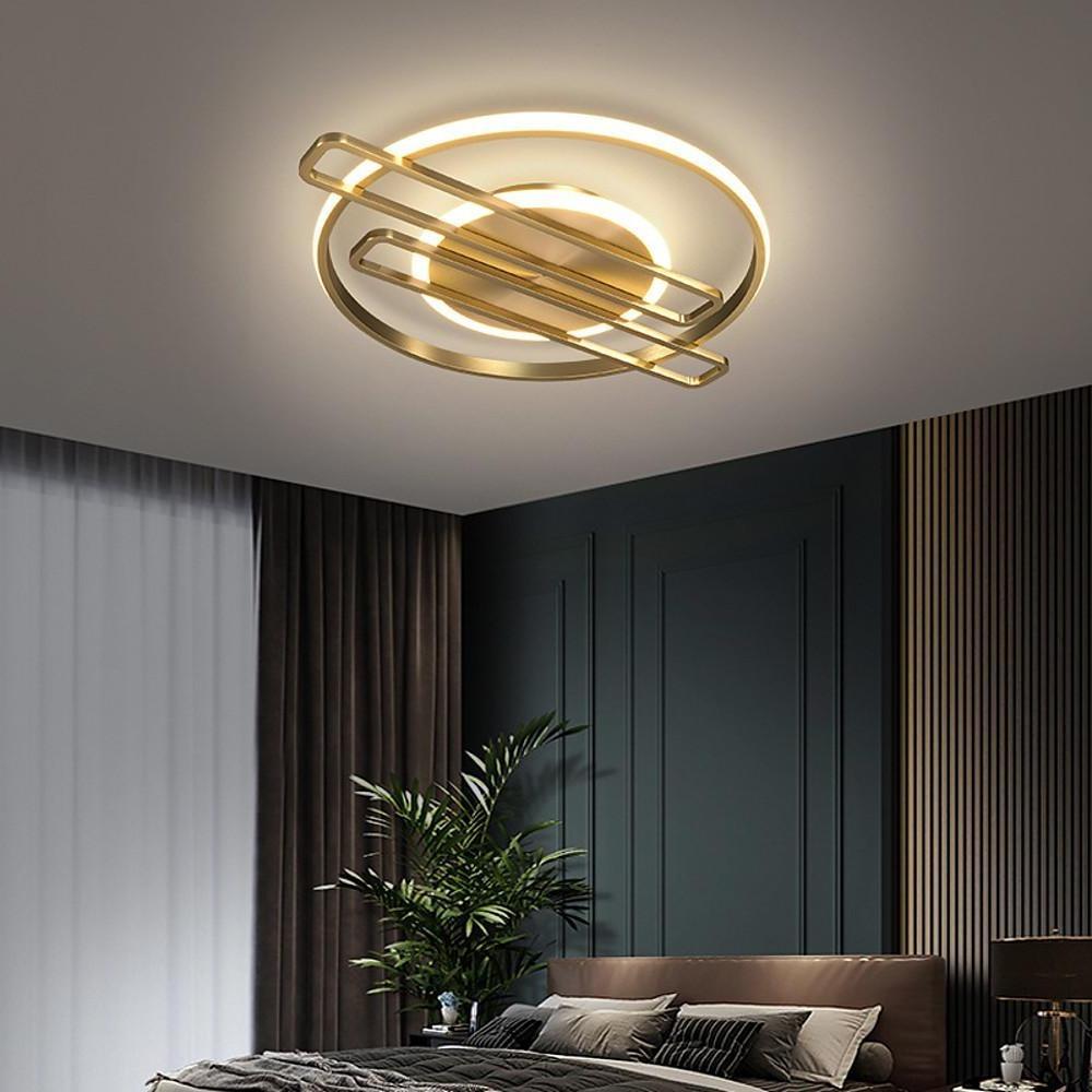 Circular Linear LED Flush Mount Ceiling Light – Dimmable Nordic Design