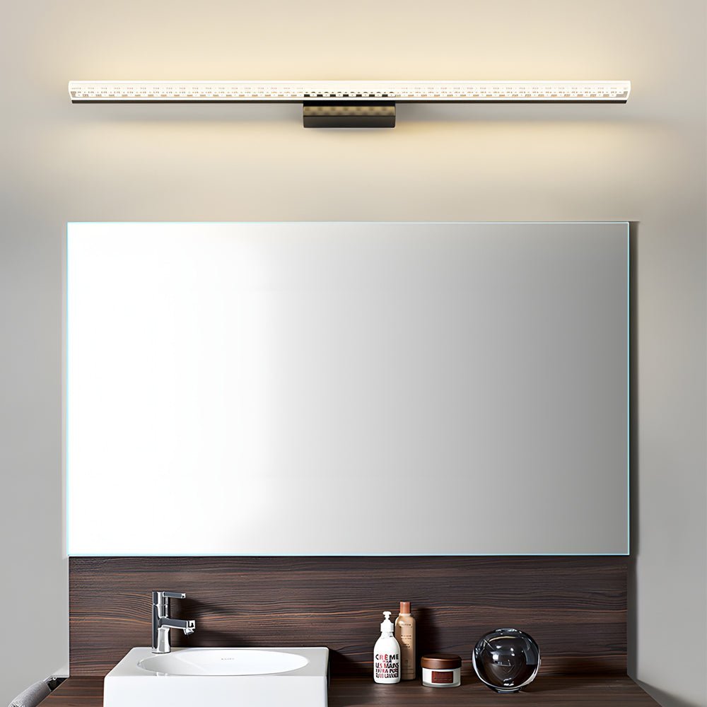 Modern LED Vanity Light with Geometric Acrylic Shade & 3-Step Dimming