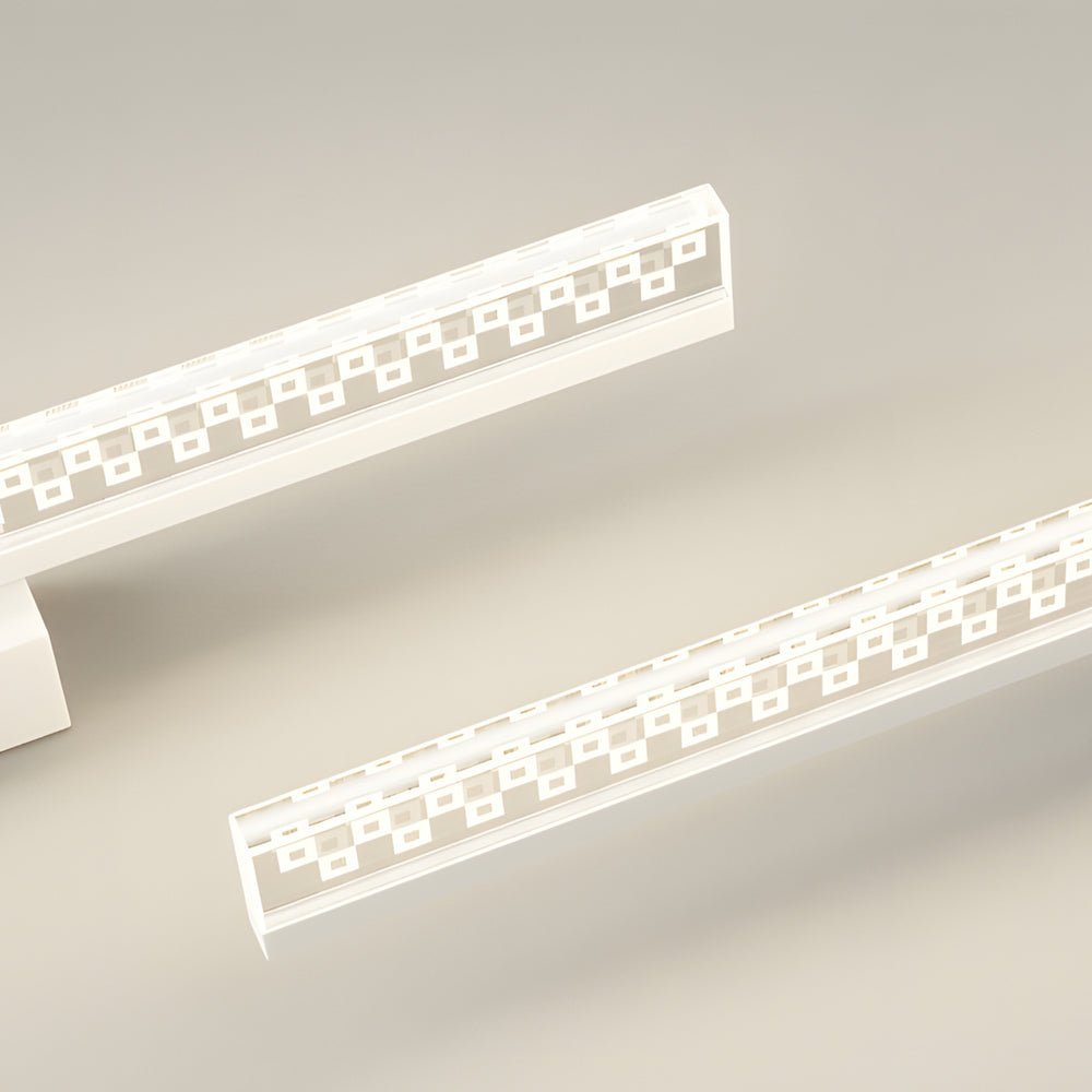 Modern LED Vanity Light with Geometric Acrylic Shade & 3-Step Dimming