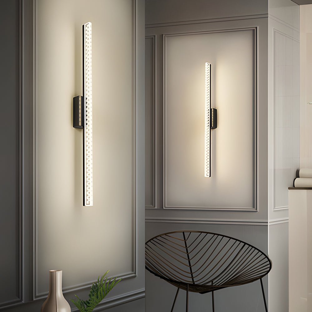 Modern LED Vanity Light with Geometric Acrylic Shade & 3-Step Dimming