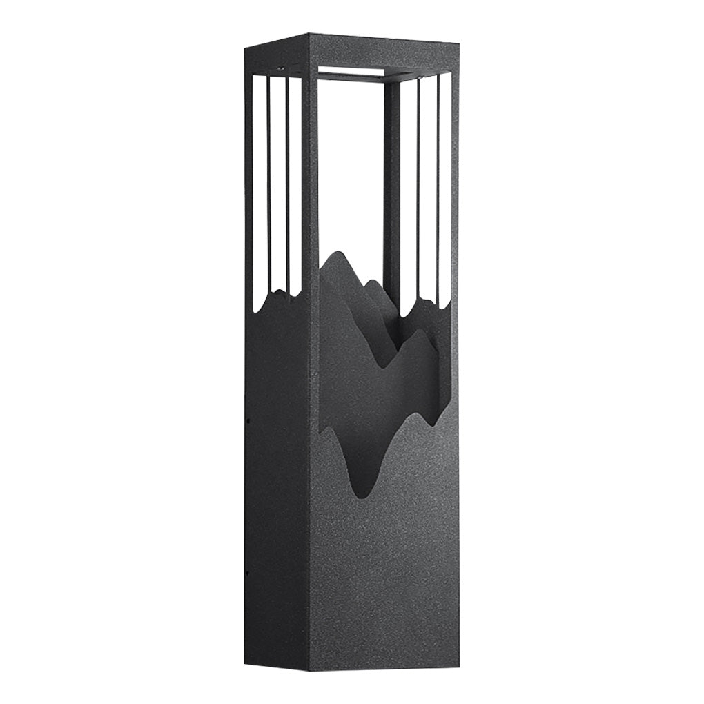 Mountain Scenery LED Outdoor Wall Lamp Waterproof Solar Hardwired