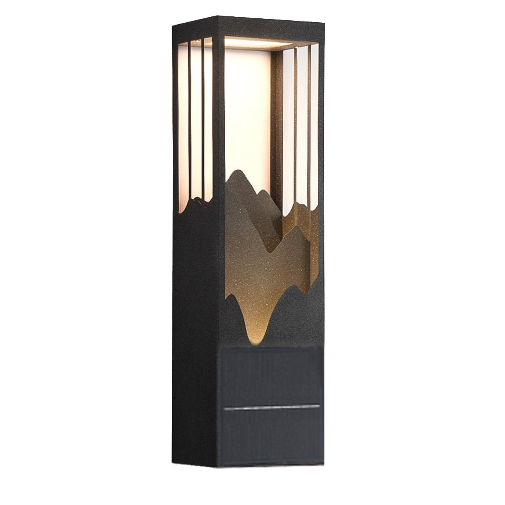 Mountain Scenery LED Outdoor Wall Lamp Waterproof Solar Hardwired