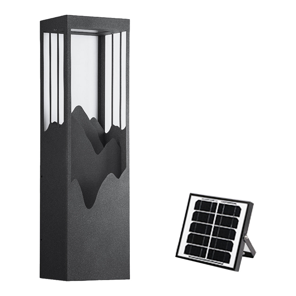 Mountain Scenery LED Outdoor Wall Lamp Waterproof Solar Hardwired