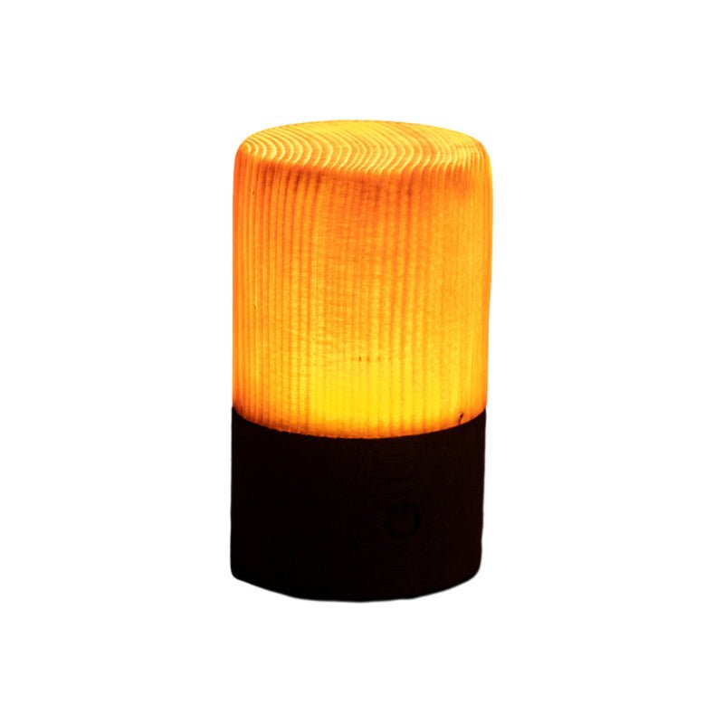Wooden Cube Accent Table Lamp with Touch Control & USB Charging