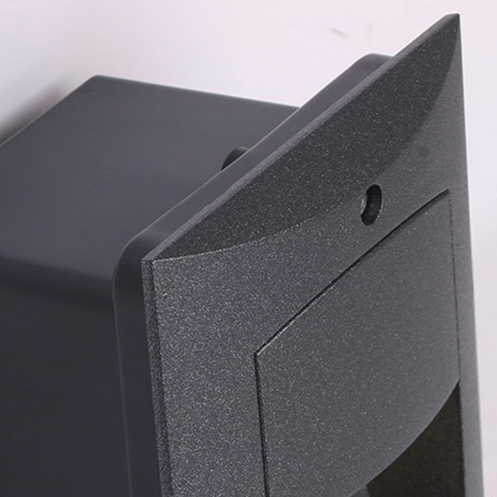 Rectangle LED Recessed Outdoor Step Light - Modern Black Aluminum