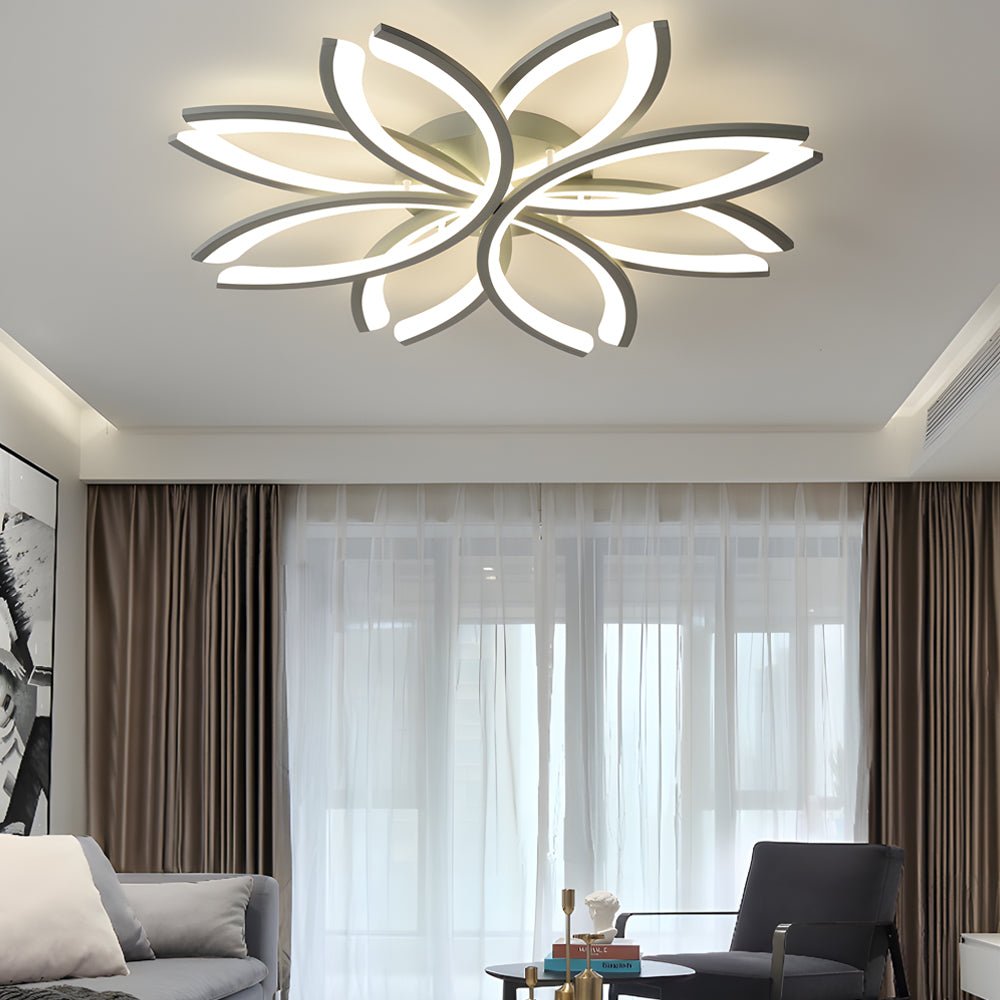 Modern Flower-Shaped Acrylic LED Flush Mount Ceiling Light