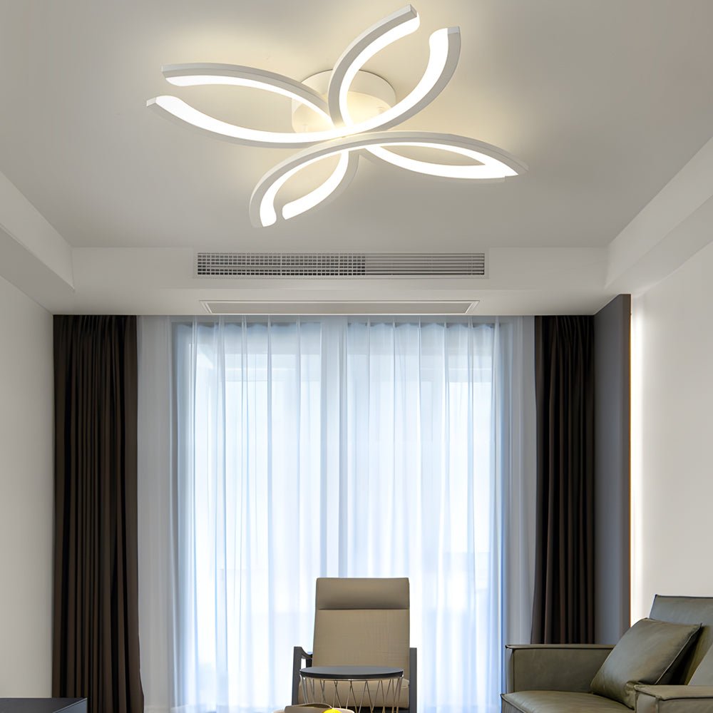 Modern Flower-Shaped Acrylic LED Flush Mount Ceiling Light