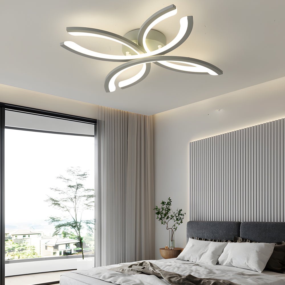 Modern Flower-Shaped Acrylic LED Flush Mount Ceiling Light