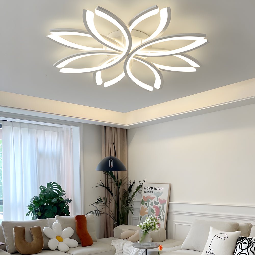 Modern Flower-Shaped Acrylic LED Flush Mount Ceiling Light