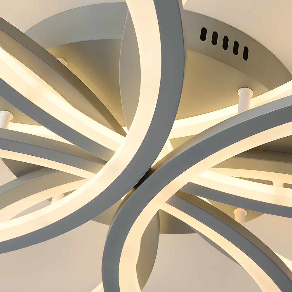 Modern Flower-Shaped Acrylic LED Flush Mount Ceiling Light