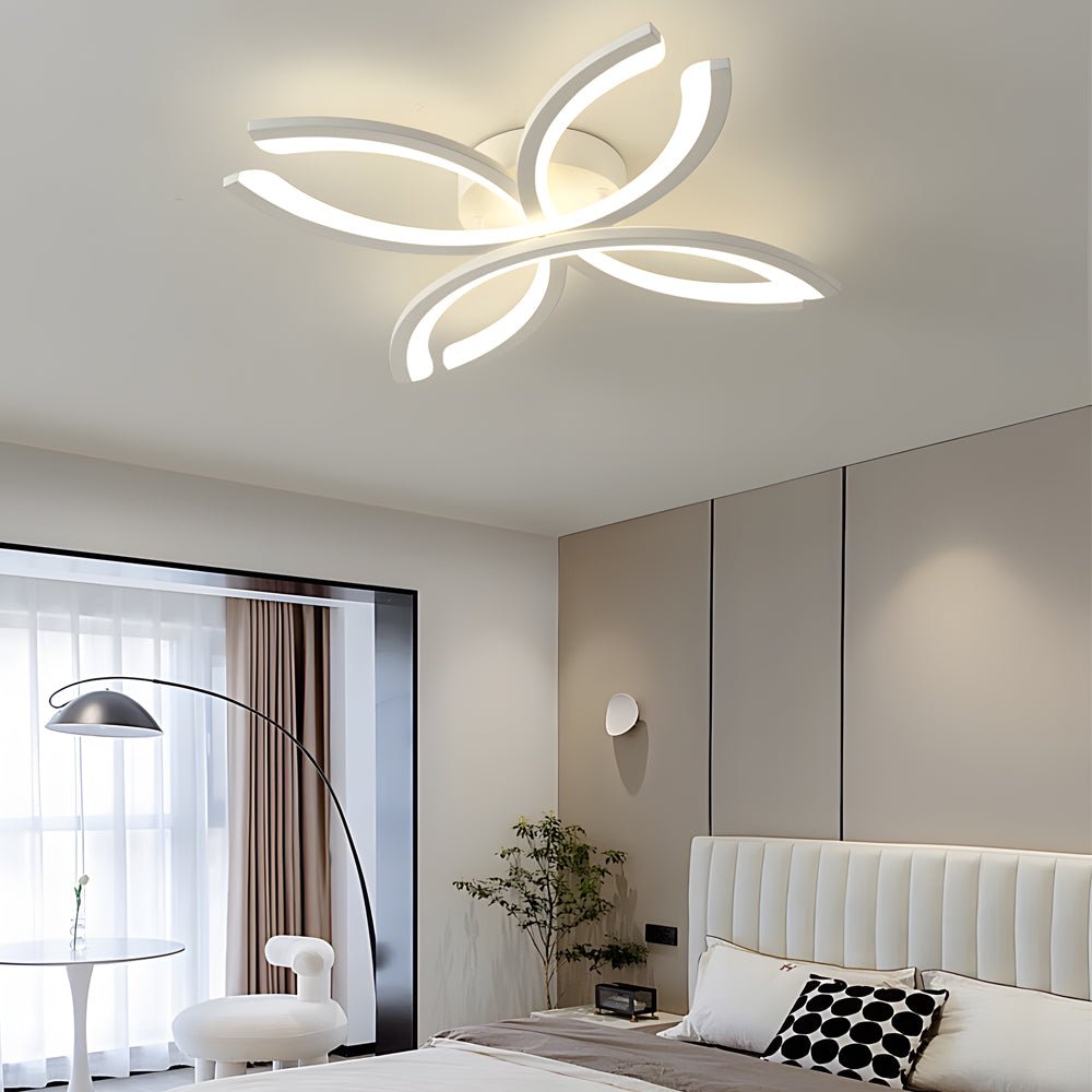 Modern Flower-Shaped Acrylic LED Flush Mount Ceiling Light