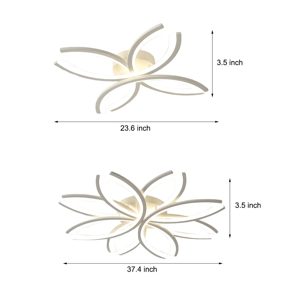 Modern Flower-Shaped Acrylic LED Flush Mount Ceiling Light