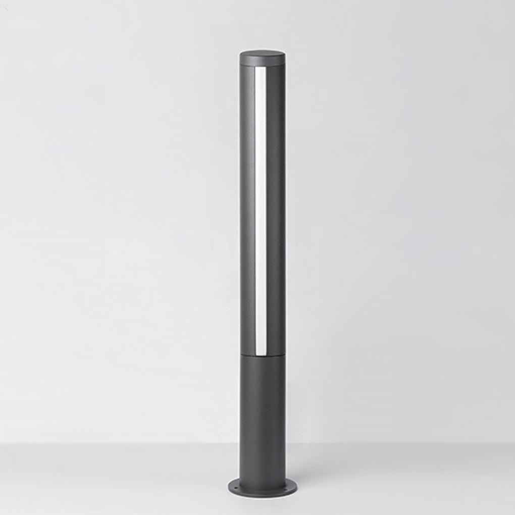 Modern LED Bollard Light - Industrial Outdoor Post Lamp - Aluminum