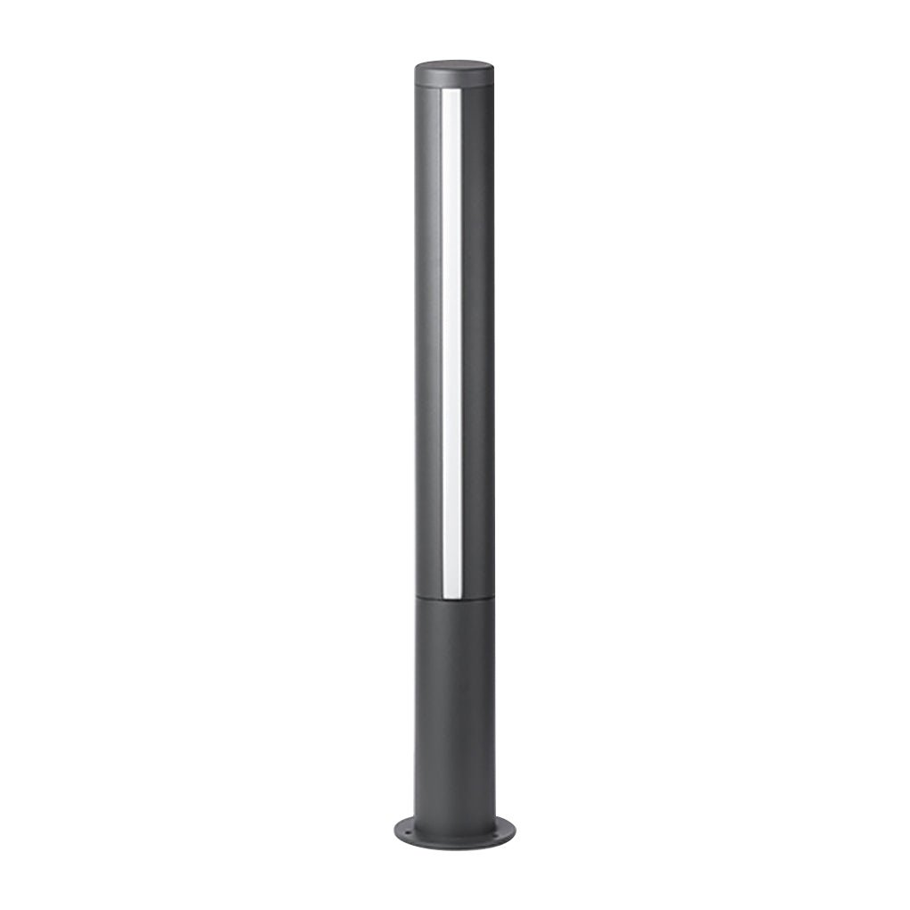 Modern LED Bollard Light - Industrial Outdoor Post Lamp - Aluminum