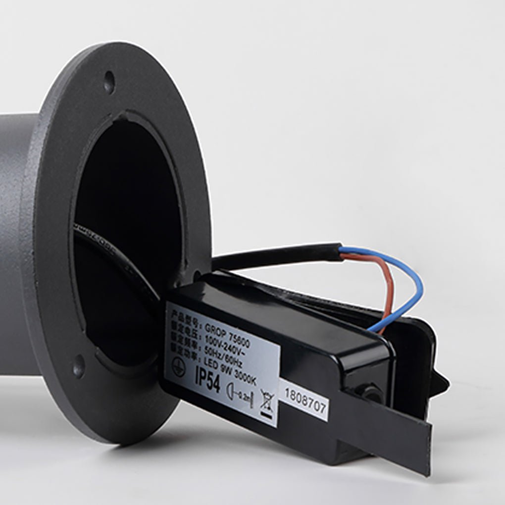 Modern LED Bollard Light - Industrial Outdoor Post Lamp - Aluminum