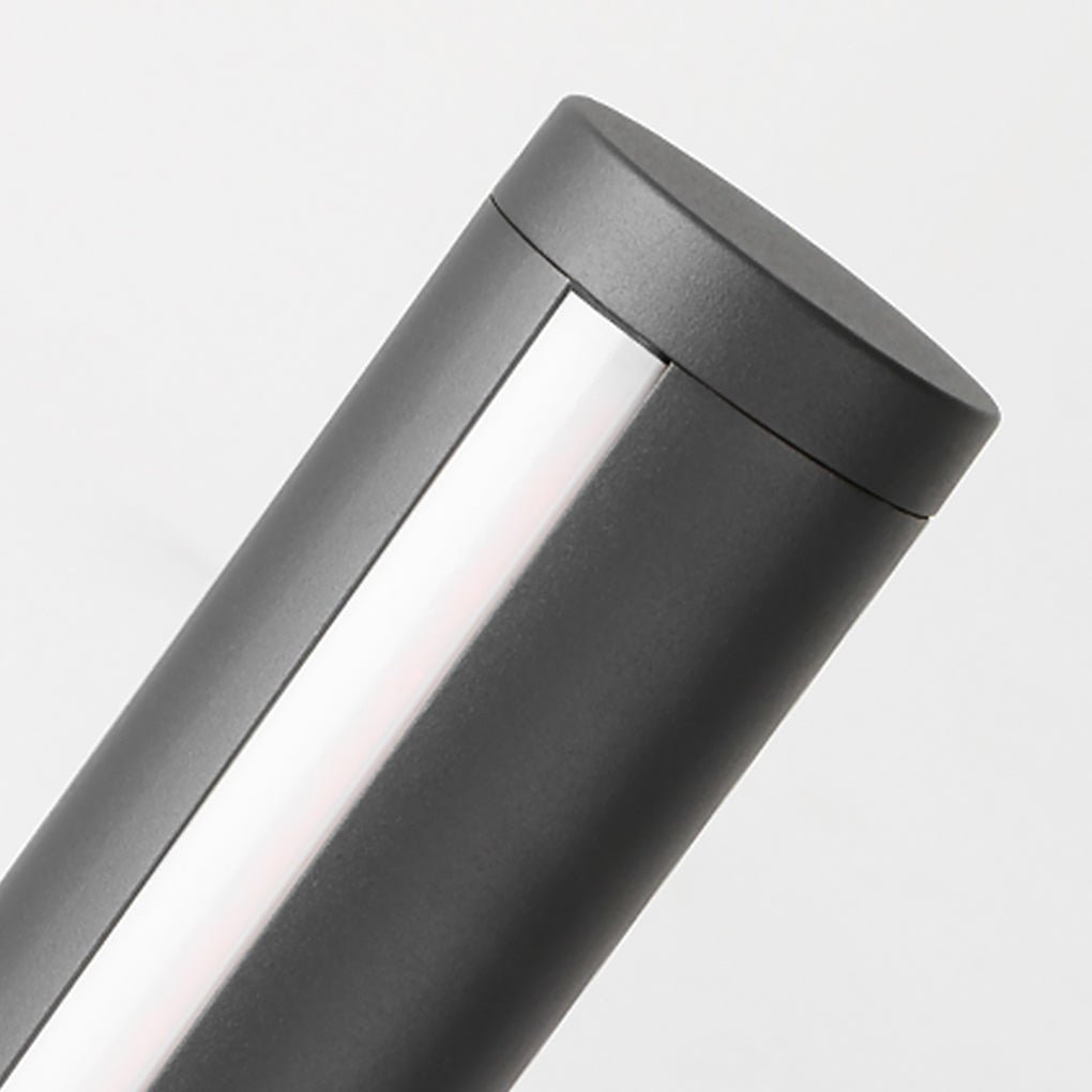 Modern LED Bollard Light - Industrial Outdoor Post Lamp - Aluminum
