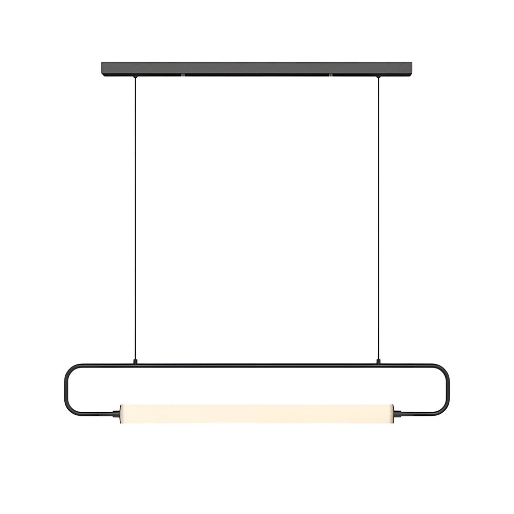 Modern Linear LED Pendant Light with Acrylic Tubes - Black/Gold