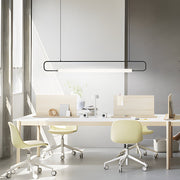 Modern Linear LED Pendant Light with Acrylic Tubes - Black/Gold