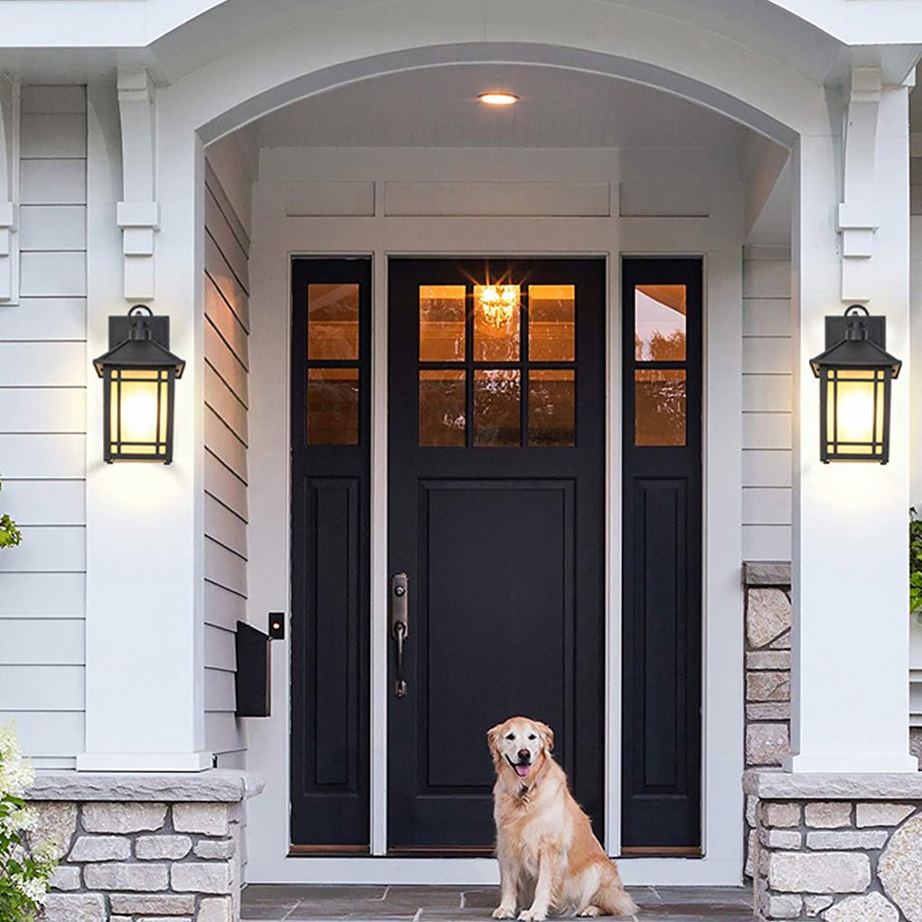 Modern Outdoor Wall Light with Auto Sensor | Waterproof IP65