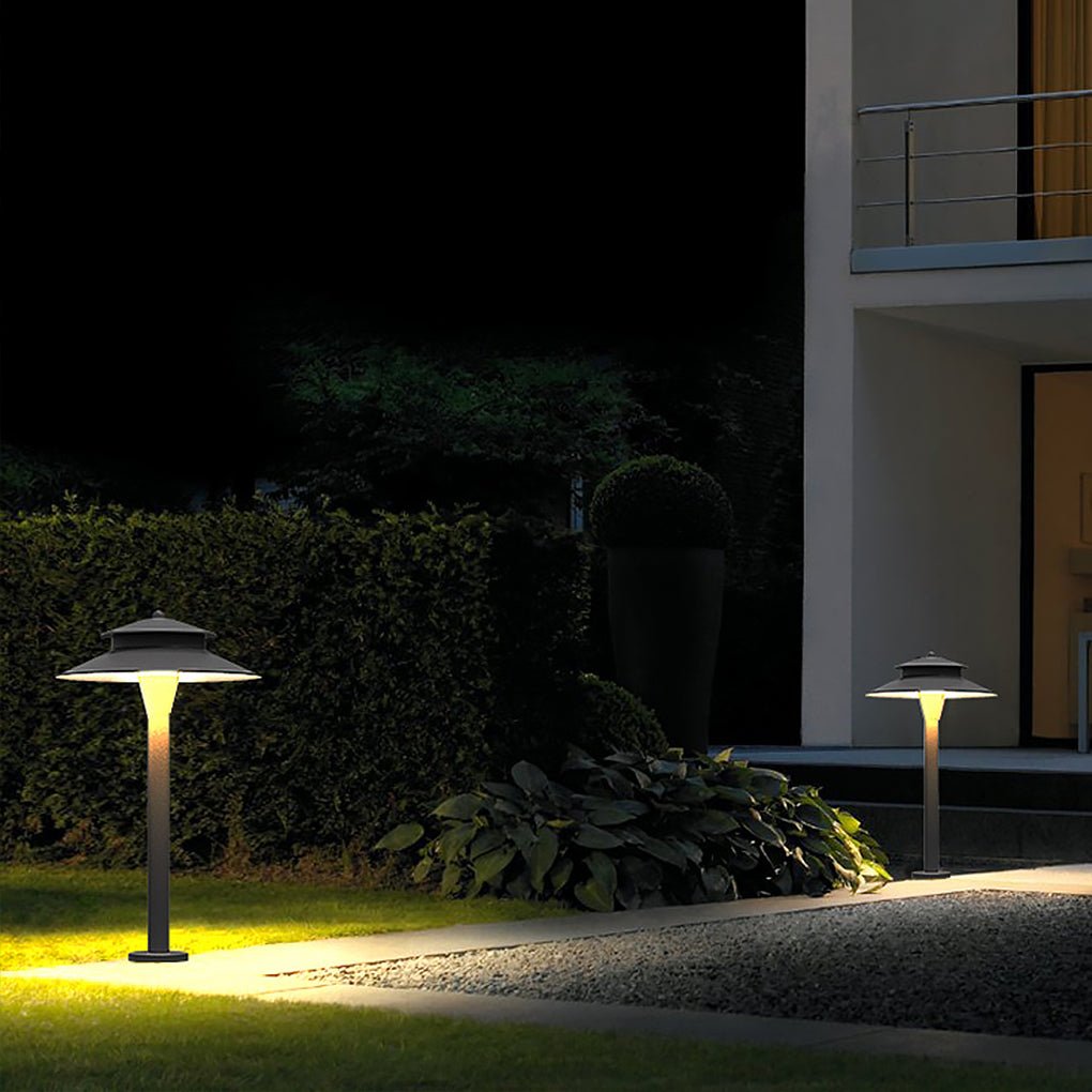 Industrial Hat-Top LED Pathway Light 5W Aluminum Outdoor Lawn Lamp