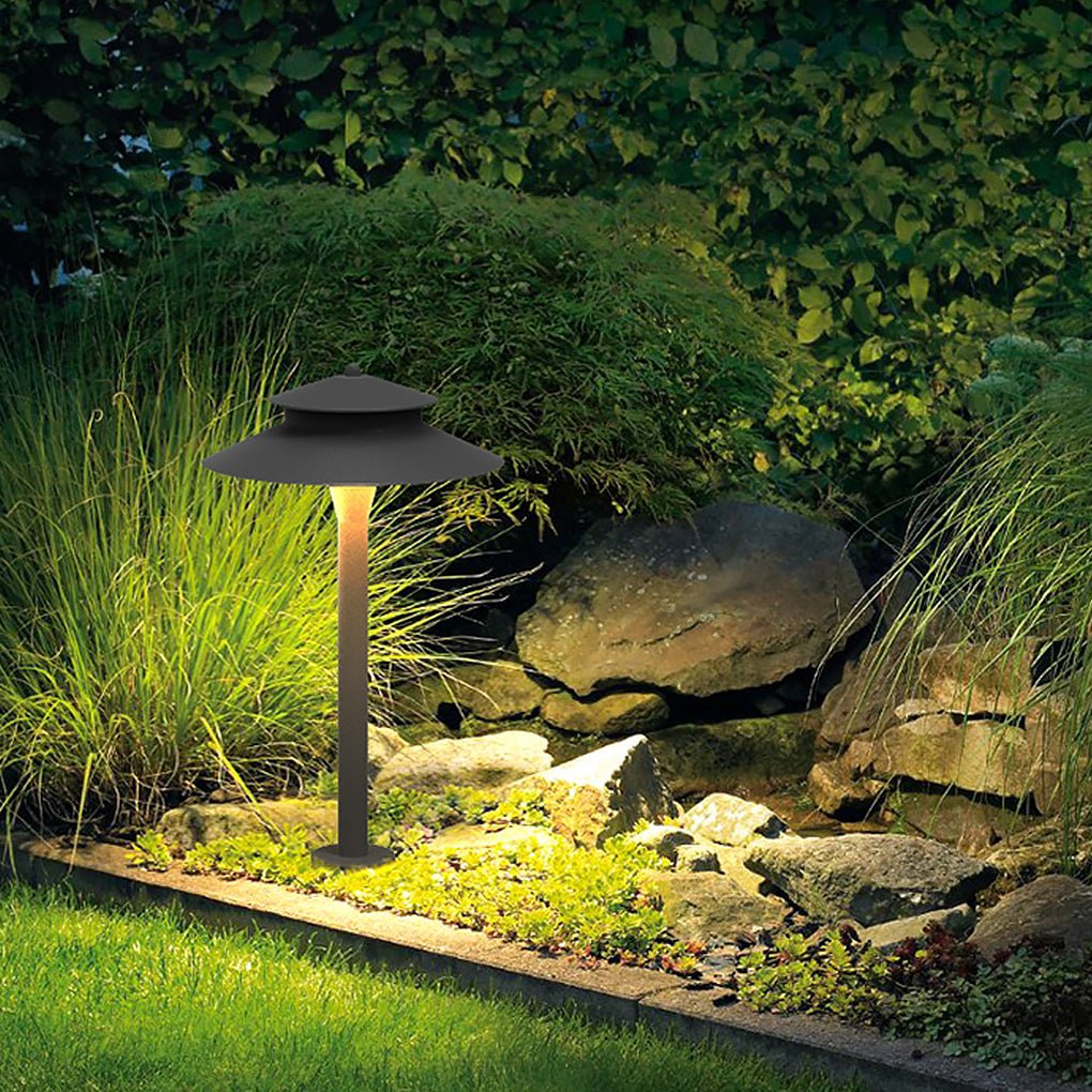 Industrial Hat-Top LED Pathway Light 5W Aluminum Outdoor Lawn Lamp