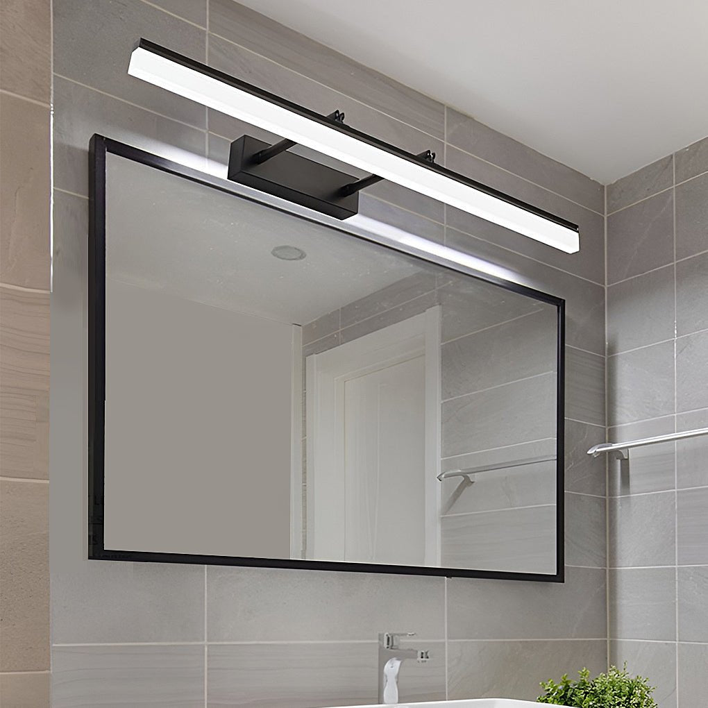 Retractable Vanity Light with Adjustable Acrylic Bar