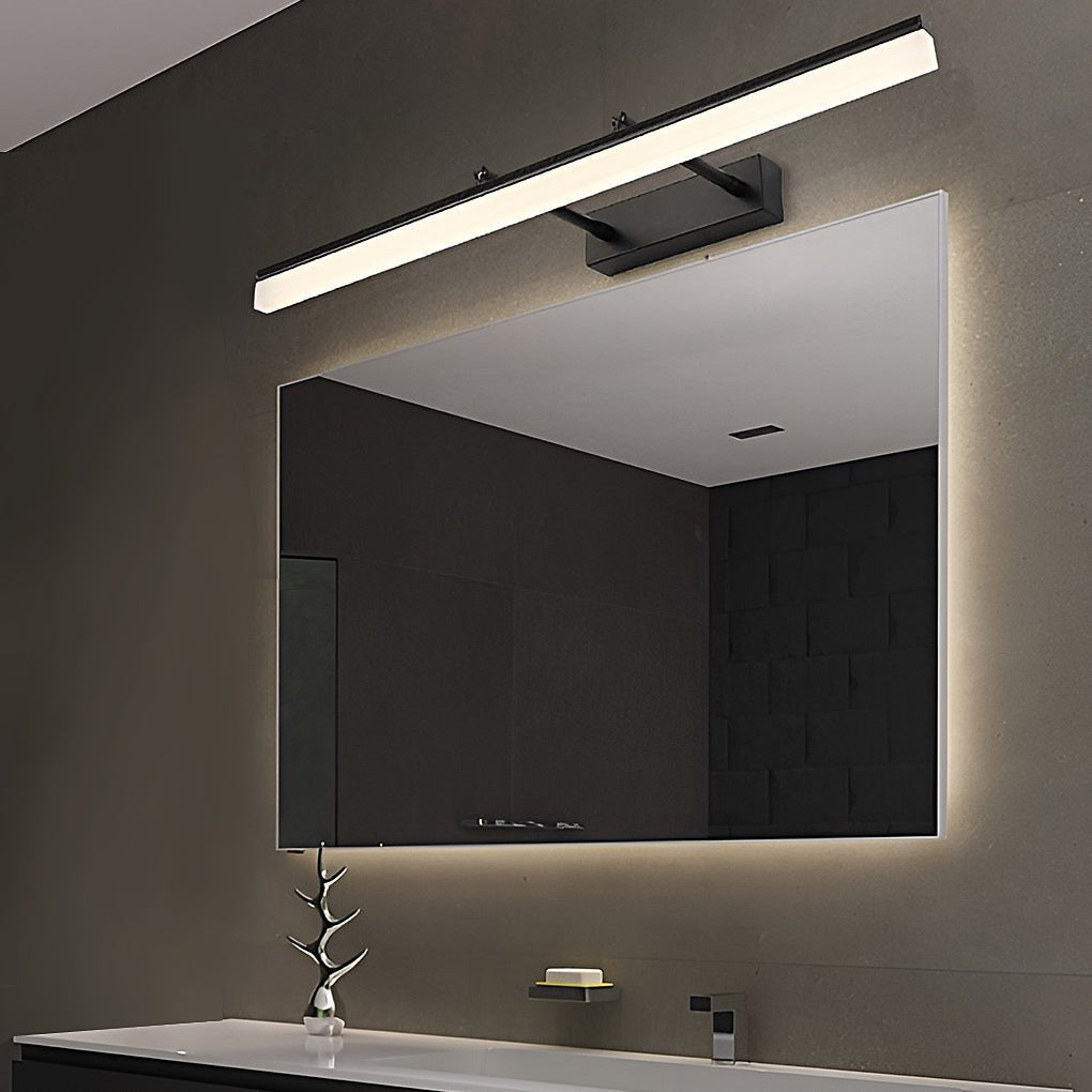 Retractable Vanity Light with Adjustable Acrylic Bar