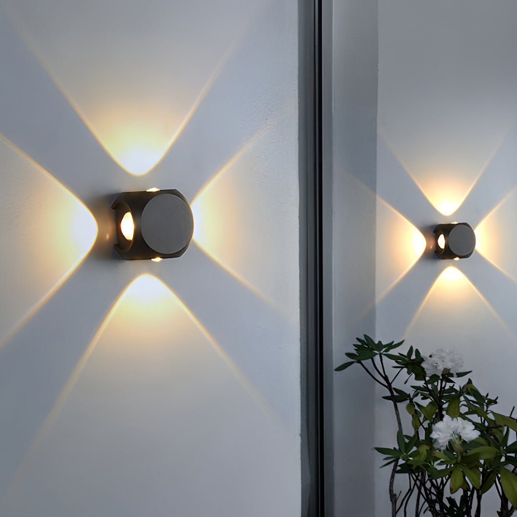 Modern Up Down Wall Light Outdoor Aluminum Waterproof Sconce