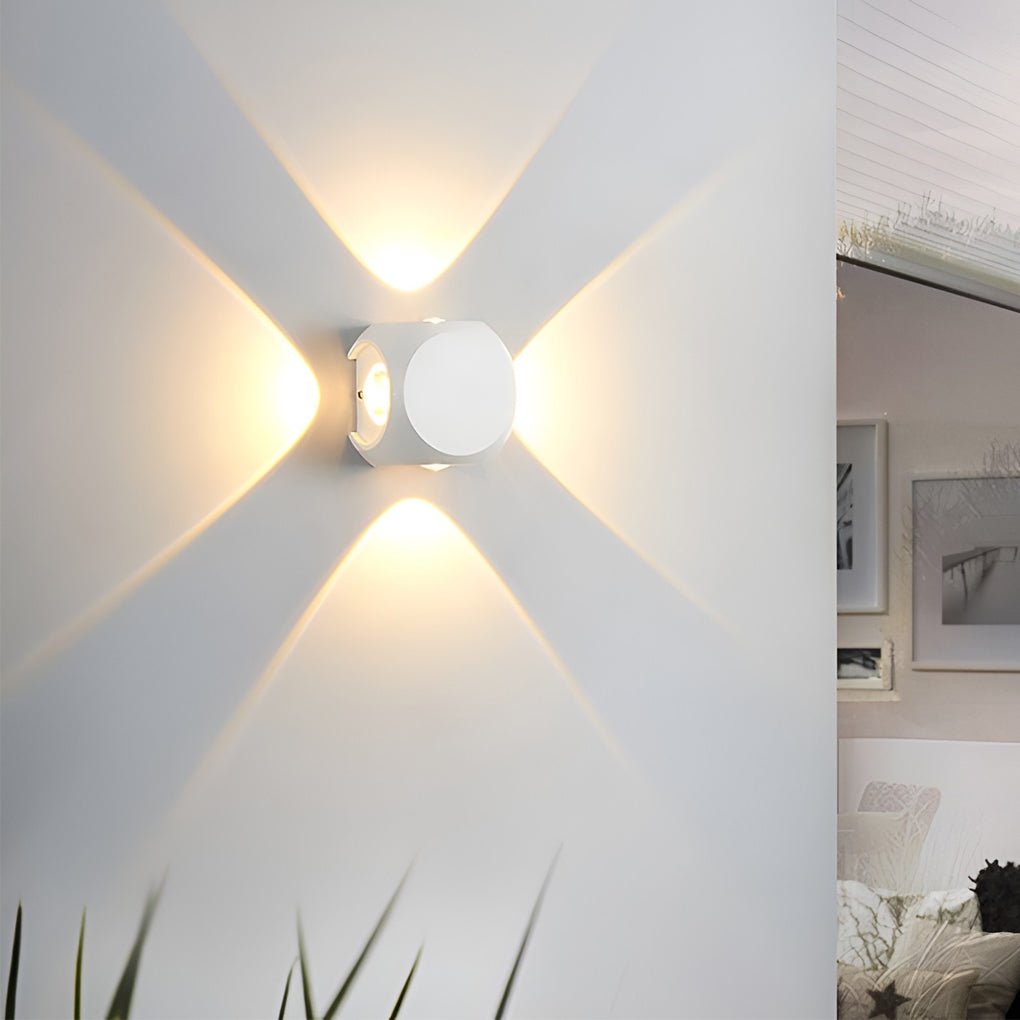 Modern Up Down Wall Light Outdoor Aluminum Waterproof Sconce