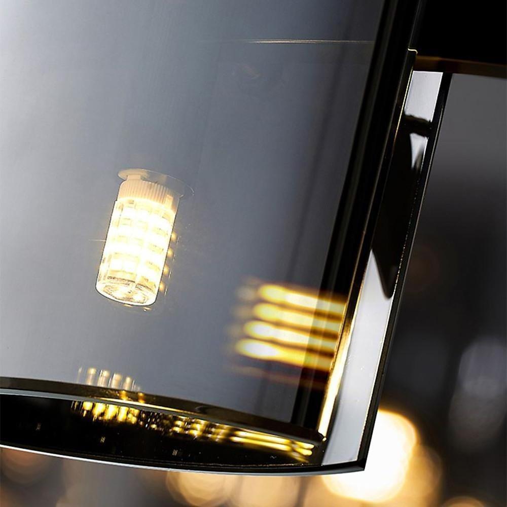 Circular Modern LED Chandelier with Electroplated Metal & Acrylic