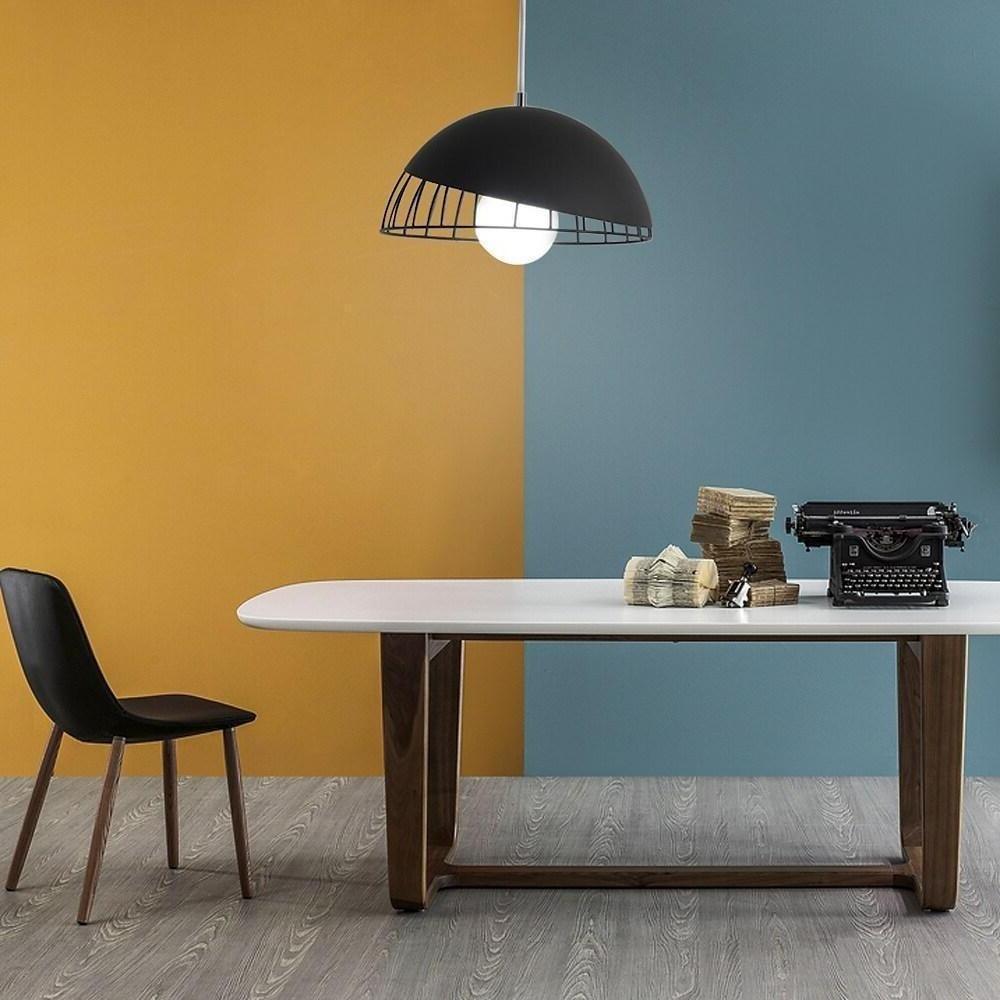 Modern Semi-Globe Metal Pendant Light - Industrial LED Fixture