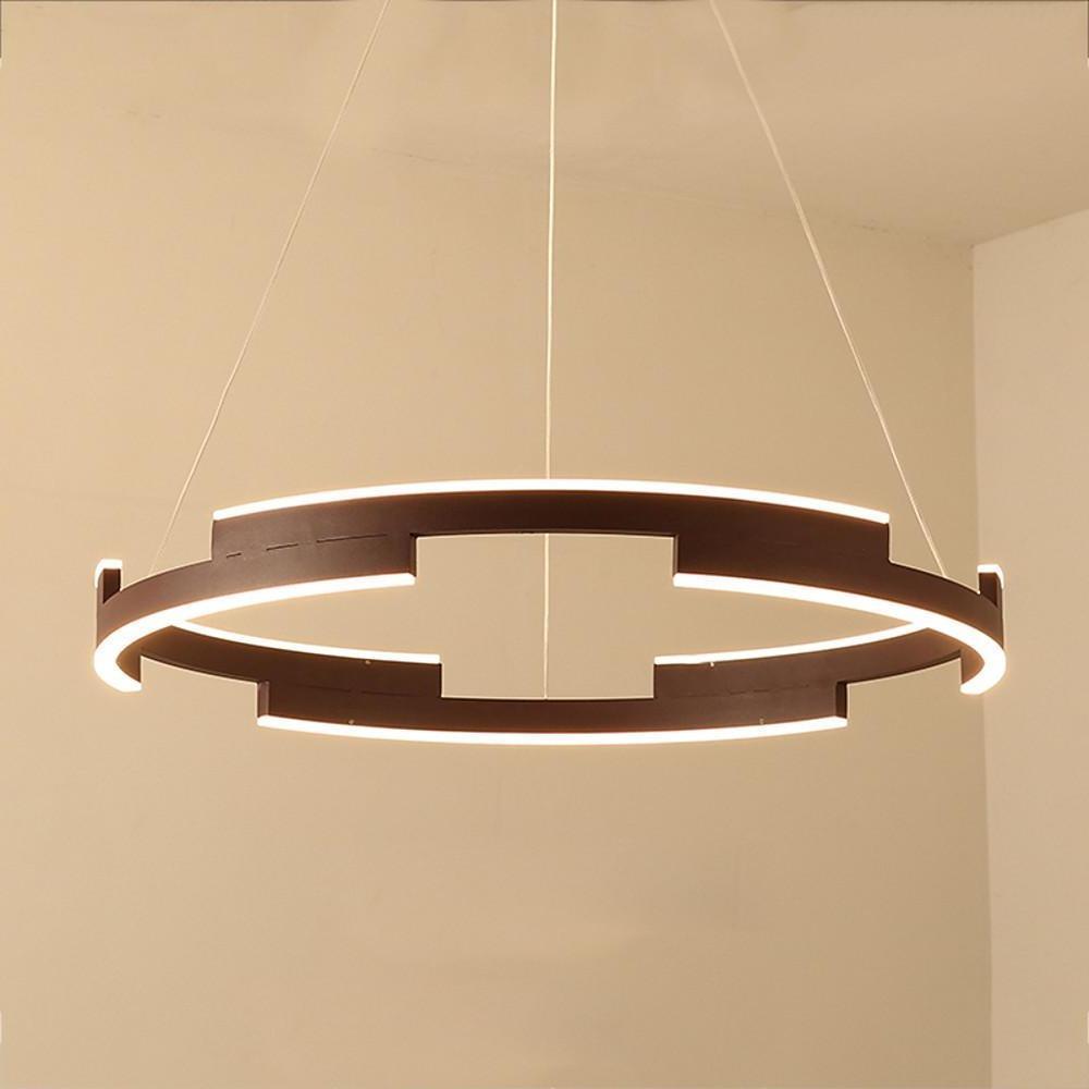 Circular LED Chandelier Modern Metal Ring Pendant Light