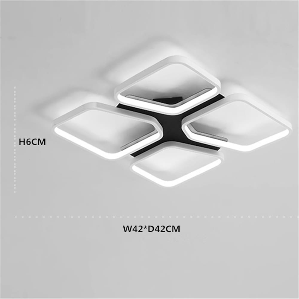 Geometric Flush Mount LED Ceiling Light | Aluminum & Silica Gel