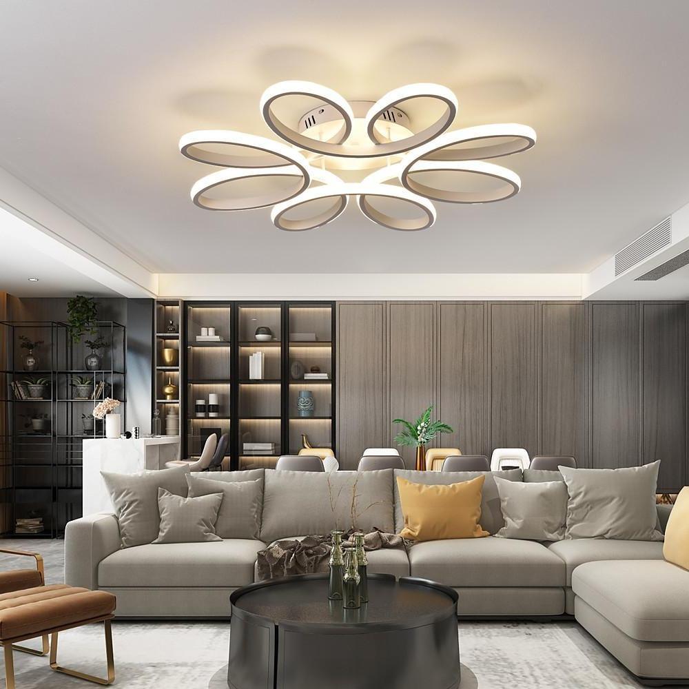 Flower Shaped Dimmable LED Ceiling Light Modern Flush Mount