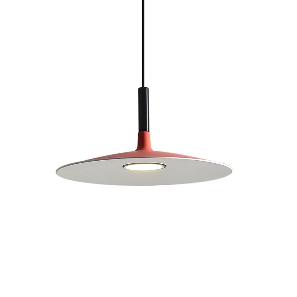 Modern Nordic Pendant Light Slim Metal Circular Ceiling Fixture