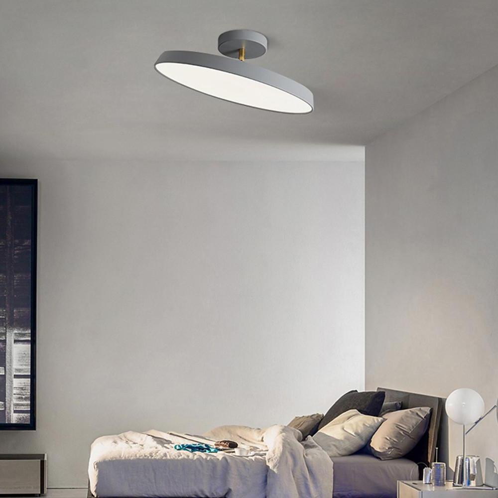Adjustable Circular LED Semi-Flush Mount Ceiling Light